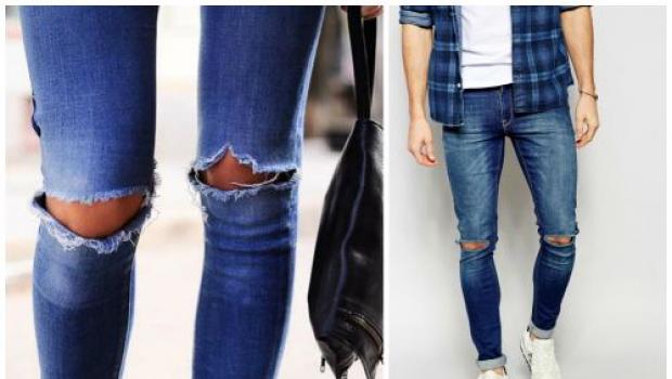 Как порвать красиво джинсы в домашних условиях?